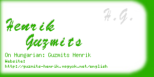 henrik guzmits business card